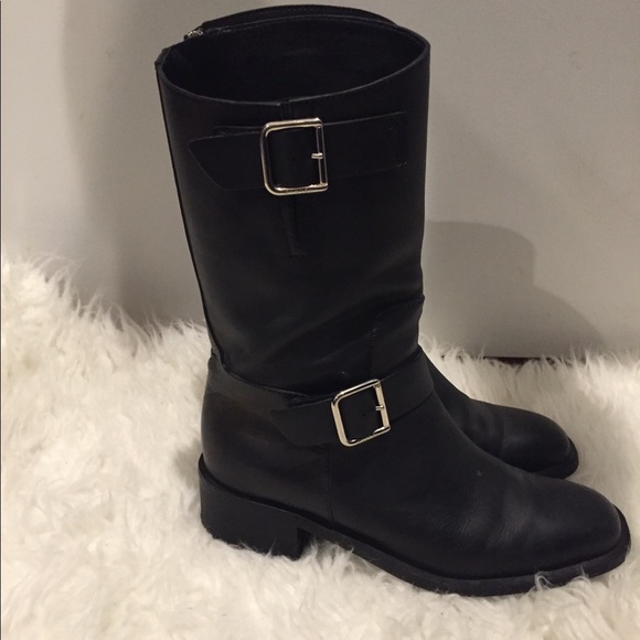 chanel moto boots